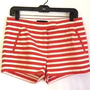 J. Crew Orange Striped Shorts 4 Like New